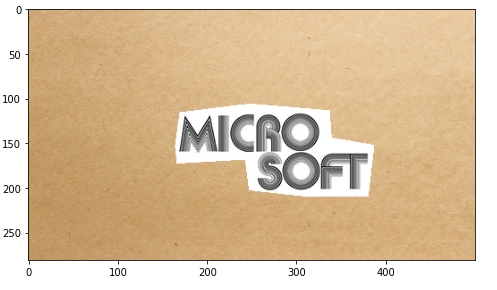 Microsoft logo pasted onto stationary
